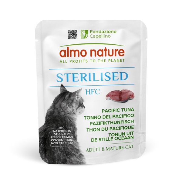 ALMO NATURE HFC STERILISED TONNO DEL PACIFICO ADULT E MATURE CAT