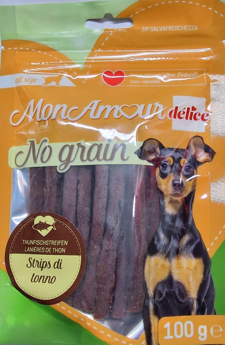 MON AMOUR DELICE NO GRAIN STRIPS DI TONNO