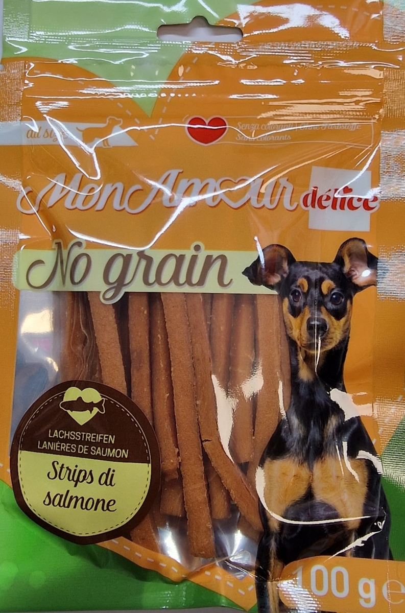 MON AMOUR DELICE NO GRAIN STRIPS DI SALMONE