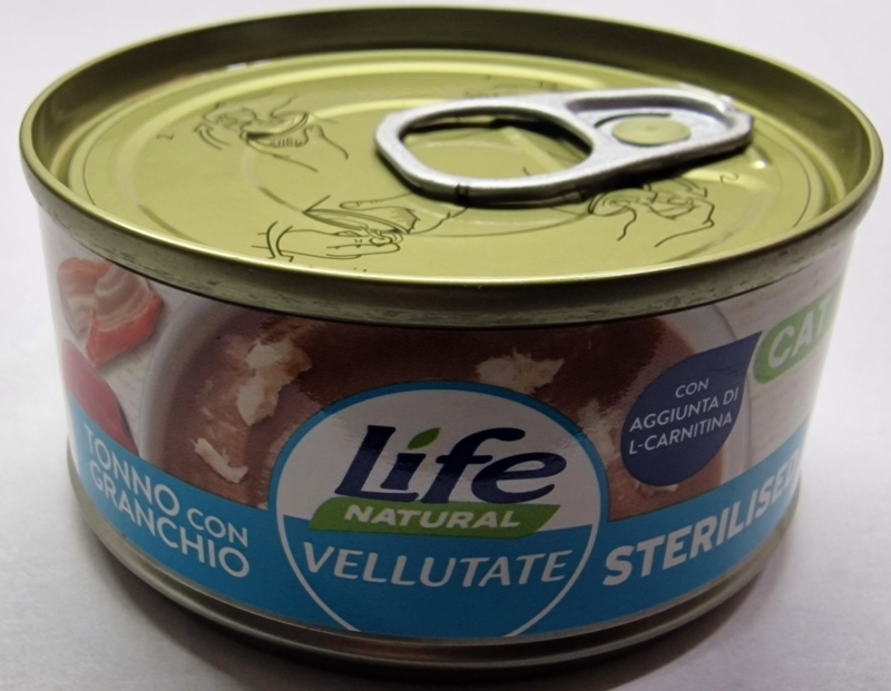 LIFE NATURAL VELLUTATE STERILISED TONNO E GRANCHIO