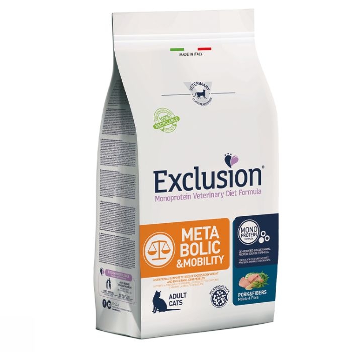 EXCLUSION DIET CAT METABOLIC & MOBILITY PORK & FIBRES