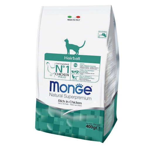 MONGE NATURAL SUPERPREMIUM HAIRBALL RICCO IN POLLO