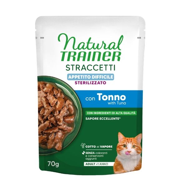 NATURAL TRAINER STRACCETTI APPETITO DIFFICILE STERILIZZATO CON TONNO