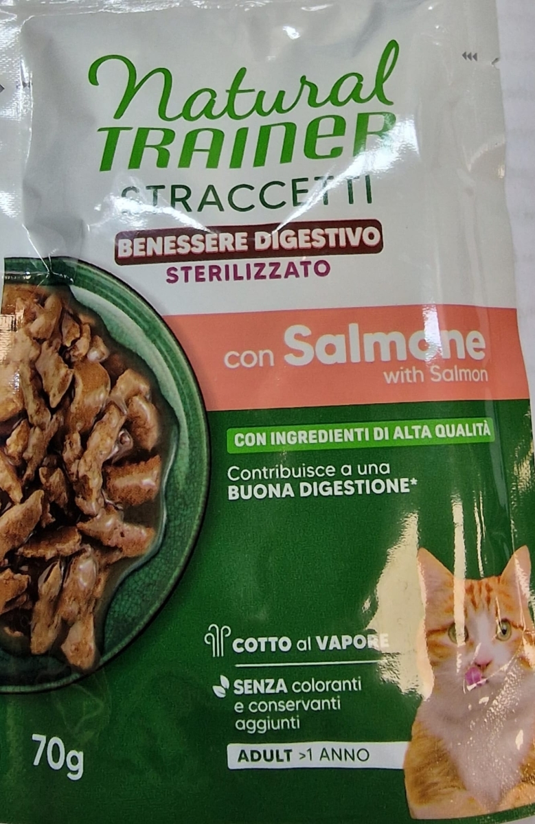 NATURAL TRAINER STRACCETTI BENESSERE DIGESTIVO STERILIZZATO CON SALMONE