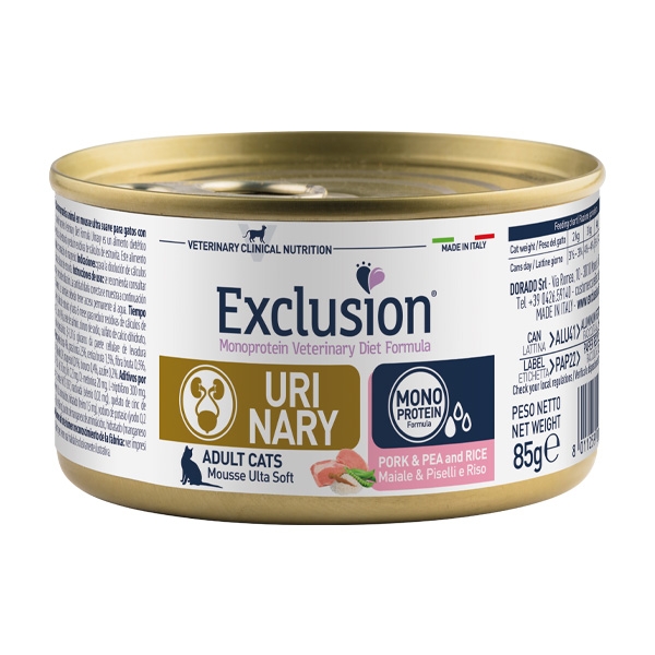 EXCLUSION DIET URINARY MAIALE, PISELLI E RISO