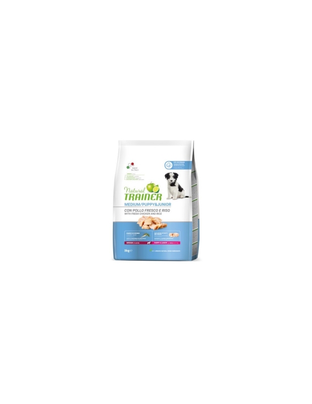 NATURAL TRAINER CANE MEDIUM PUPPY & JUNIOR POLLO