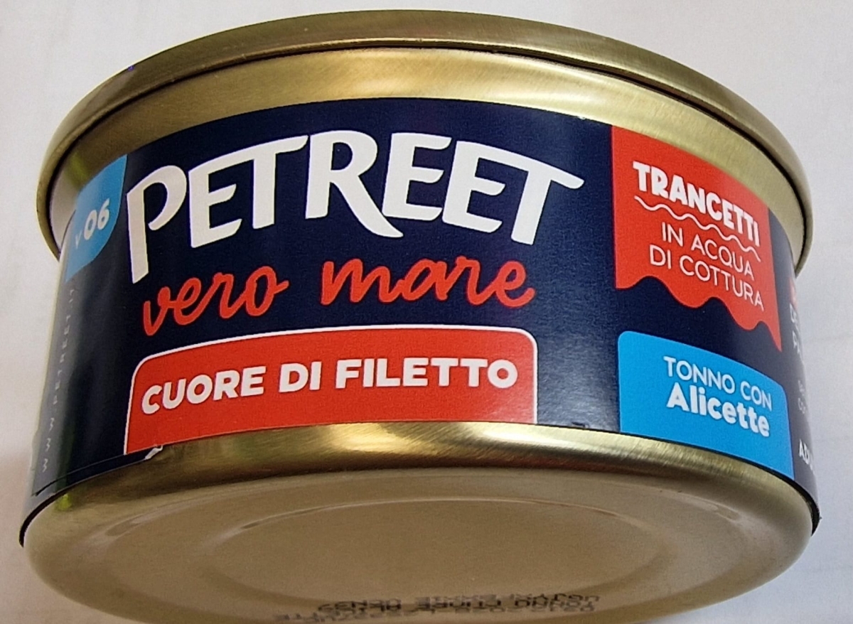 PETREET VERO MARE CUORE DI FILETTO TRANCETTI IN ACQUA DI COTTURA TONNO CON ALICETTE
