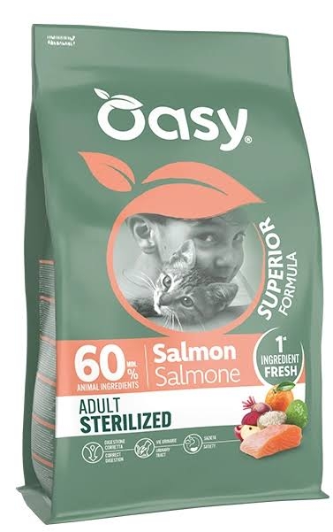 OASY DRY CAT SUPERIOR ADULT STERILIZED SALMONE
