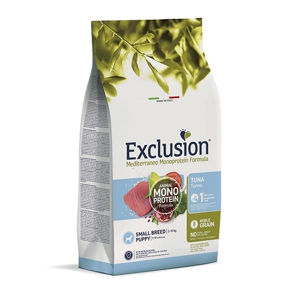 EXCLUSION MEDITERRANEO MONOPROTEIN PUPPY SMALL BREED CON TONNO