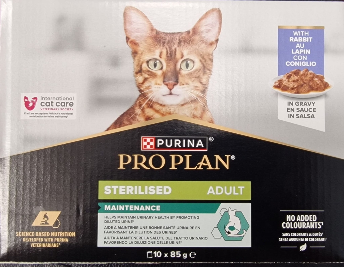NESTLE' PURINA PRO PLAN STERILISED CAT CONIGLIO IN SALSA