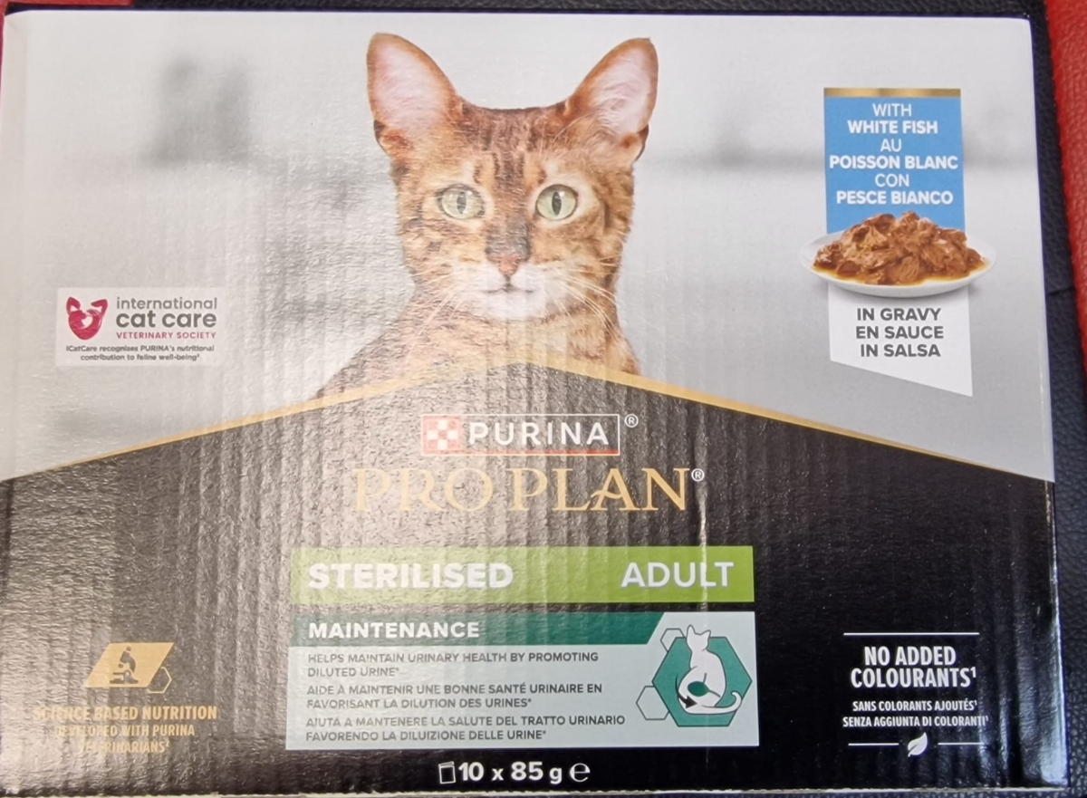 NESTLE' PURINA PRO PLAN STERILISED CAT PESCE BIANCO IN SALSA