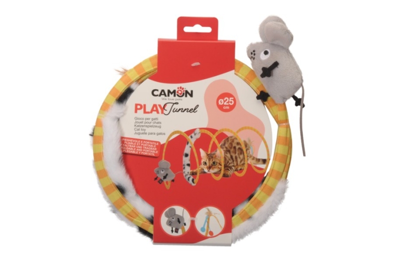 CAMON PLAY TUNNEL A SPIRALE CON GIOCHI PER GATTI