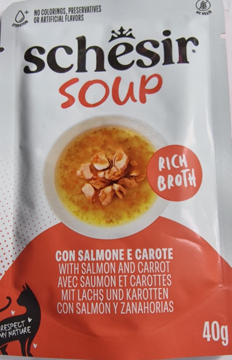 SCHESIR SOUP RICH BROTH CON SALMONE E CAROTE