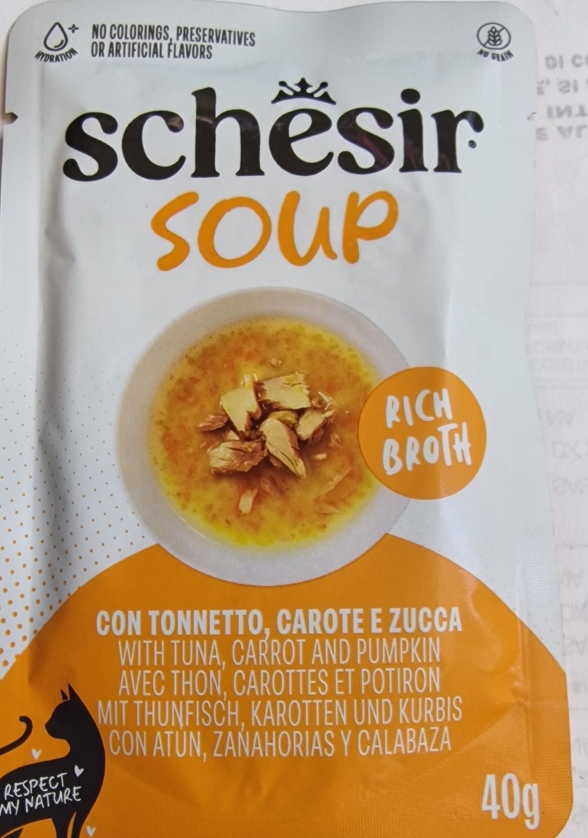 SCHESIR SOUP RICH BROTH CON TONNETTO CAROTE E ZUCCA
