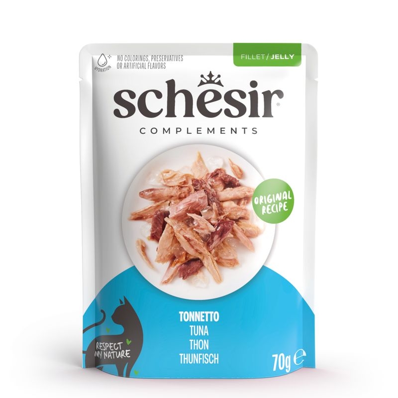 SCHESIR CAT ADULT COMPLEMENTS FILETTI DI TONNETTO JELLY
