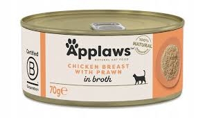 APPLAWS GATTO LATTINE IN BRODO PETTO DI POLLO CON GAMBERETTI
