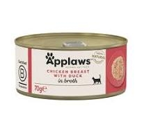 APPLAWS GATTO LATTINE IN BRODO CON PETTO DI POLLO E ANATRA