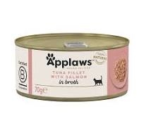 APPLAWS GATTO LATTINE IN BRODO FILETTO DI TONNO CON SALMONE