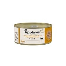 APPLAWS GATTO LATTINE IN BRODO PETTO DI POLLO E FEGATO DI POLLO
