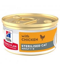 HILL'S SCIENCE PLAN GATTO ADULT1-6 STERILISED MOUSSE POLLO