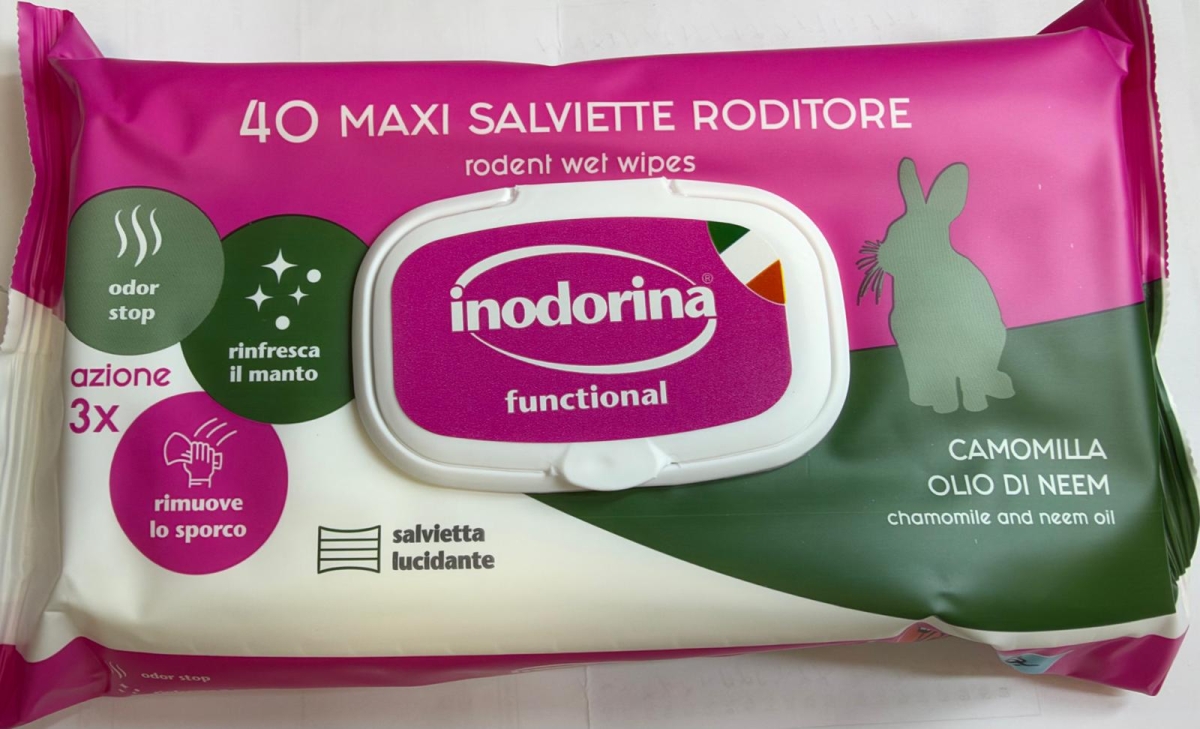 INODORINA SALVIETTE DETERGENTI RODITORE FUNCTIONAL CAMOMILLA E OLIO DI NEEM
