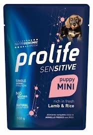 PROLIFE GRAIN FREE PUPPY MINI SENSITIVE AGNELLO E RISO