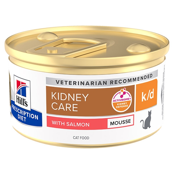 HILL'S PRESCRIPTION DIET FELINE K/D KIDNEY CARE MOUSSE SALMONE