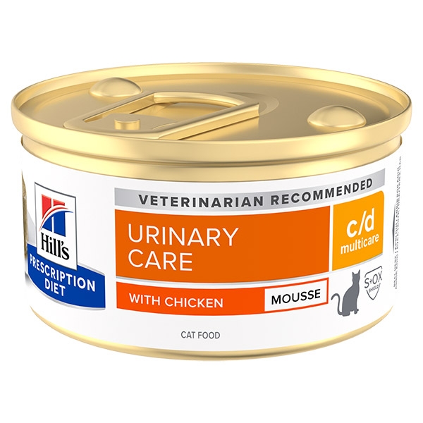 HILL'S PRESCRIPTION DIET FELINE URINARY CARE C/D MULTICARE MOUSSE CON POLLO