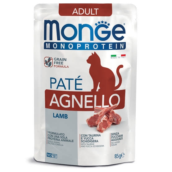 MONGE MONOPROTEIN ADULT  PATE' AGNELLO