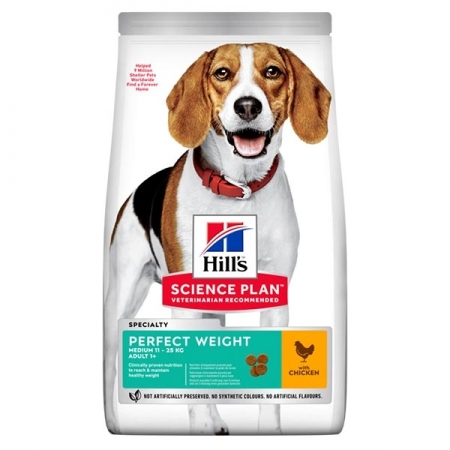 HILL'S SCIENCE PLAN PERFECT WEIGHT ADULT MEDIUM CON POLLO Cani