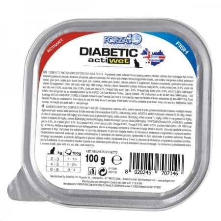 FORZA 10 DIABETIC ACTIWET CON PESCE Gatti