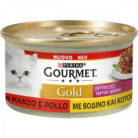 GOURMET GOLD INTRECCI DI GUSTO POLLO E MANZO Gatti