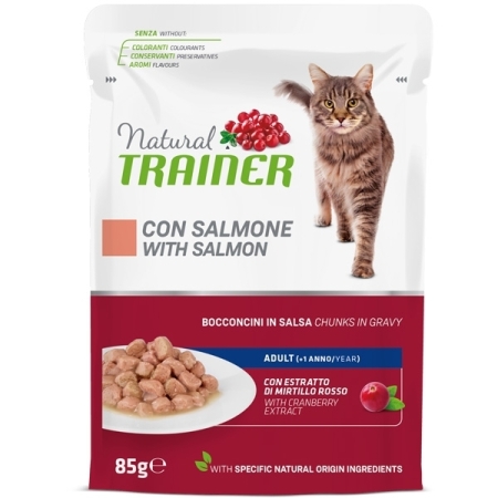 TRAINER NATURAL CAT  ADULT SALMONE BOCCONCINI Gatti